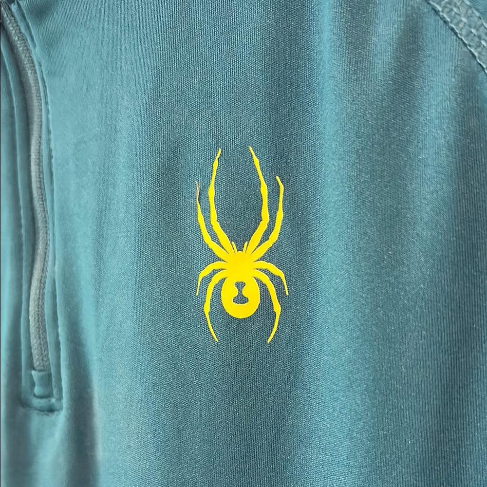 Spyder athletic shirt size Teal Long Sleeve Pullover - Picture 4 of 6